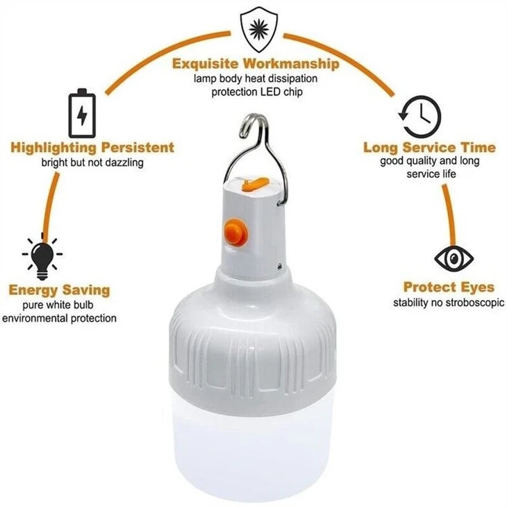 usb rechargeable bulb detail