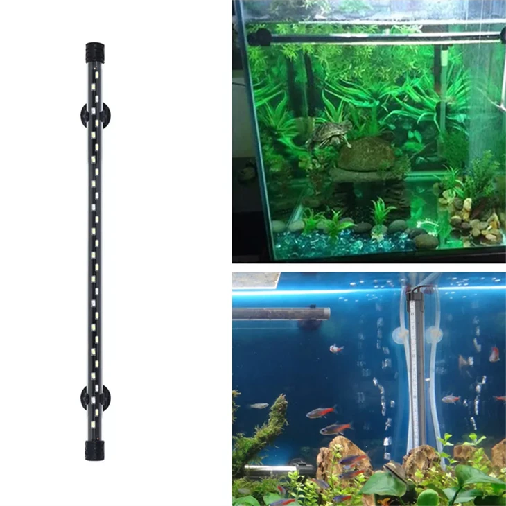 Modern Tempered Glass IP68 Submersible LED Aquarium Light RGBW Full Spectrum Fish Tank Underwater Lamp factory