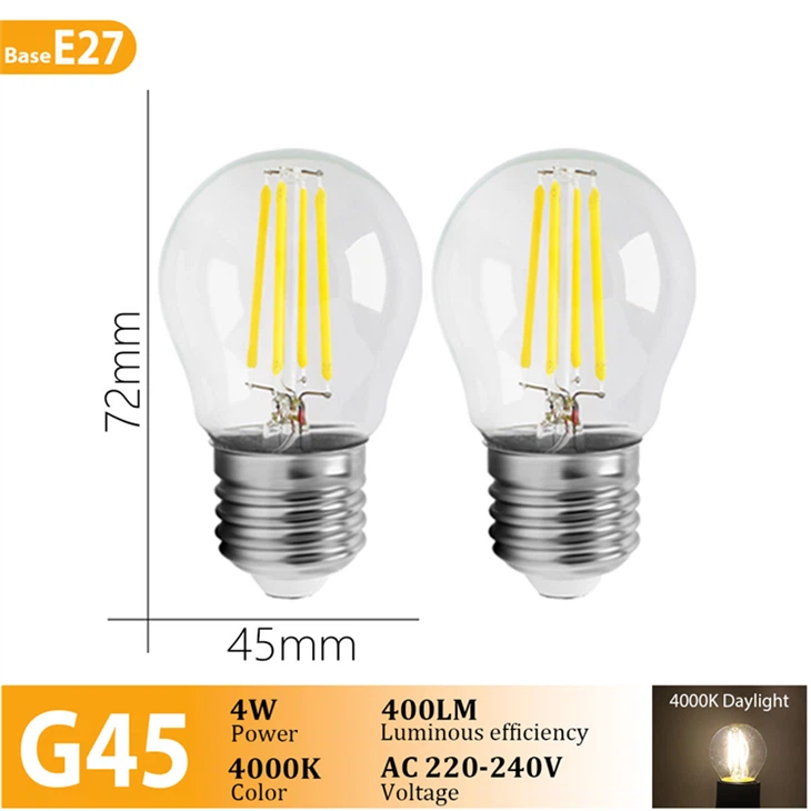 Edison G45/P45 LED Filament Bulb factory