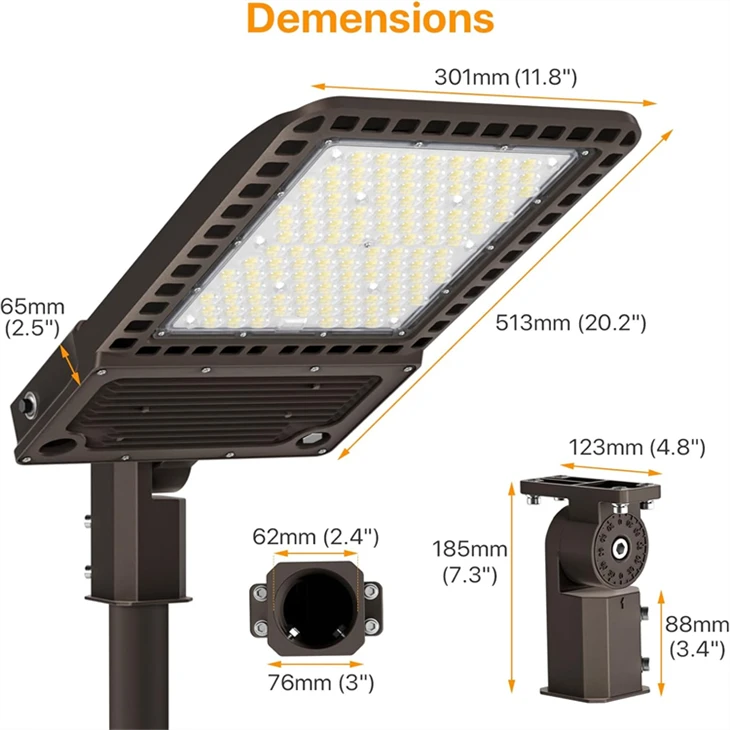 Parking Lot Lights Outdoor 24000 LM LED Street Light Lamp Security Lighting factory