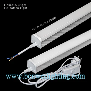 Yhdistettävä alumiininen LED-lamppuvalo (IP20, T8/T12-yhteensopiva, himmennettävä, SMD)