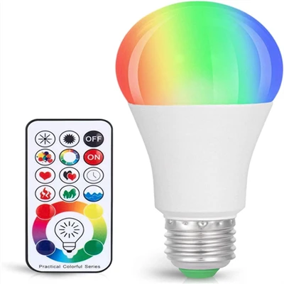 RGB LED-lamppu E27 väriä vaihtava lamppu