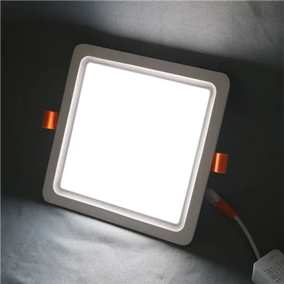 Ultra ohut alasvalo 7w 12w 15w 20w 30w nelikulmainen upotettu pinta-asennettava led-paneelivalo