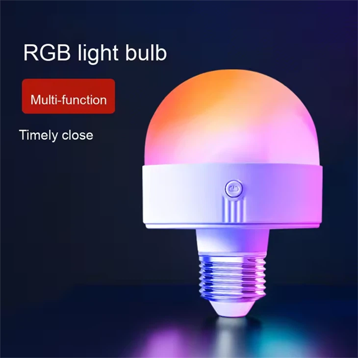 Smart RGB LED Bulb - Modern Rechargeable & Dimmable (E26/E27 Base) high quality